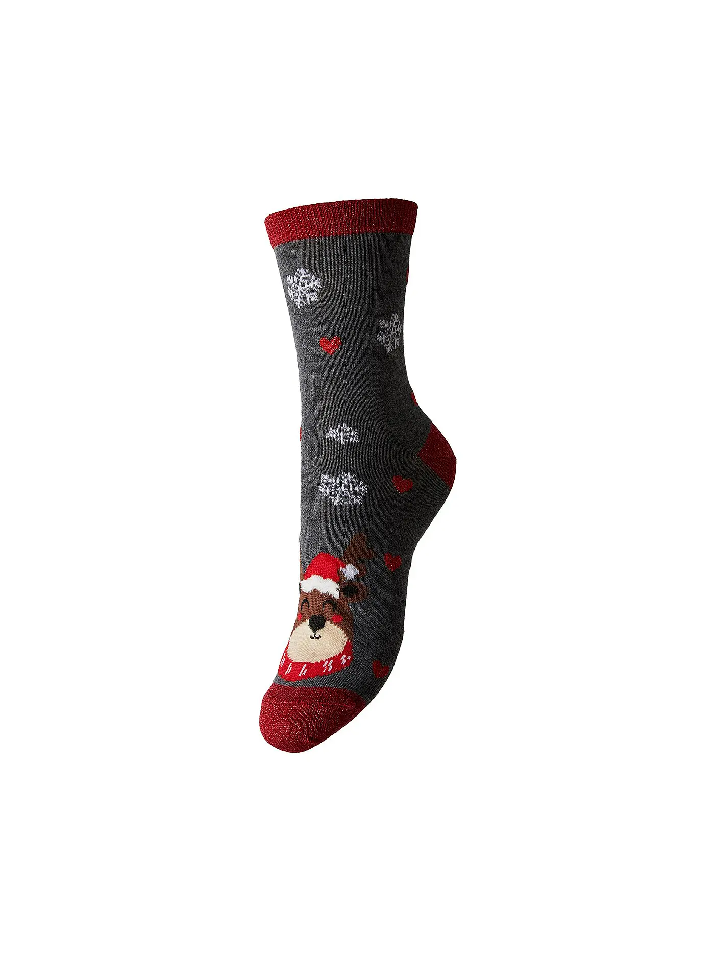PIECES | Socken light grey melange | 
